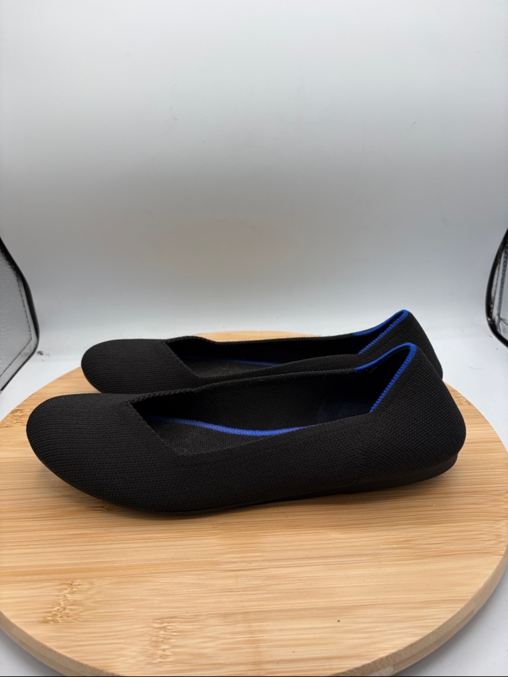 Rothy’s The Flat Round Toe Women's Size 9 Black Flats Comfort Slip On Shoes - Picture 6 of 13